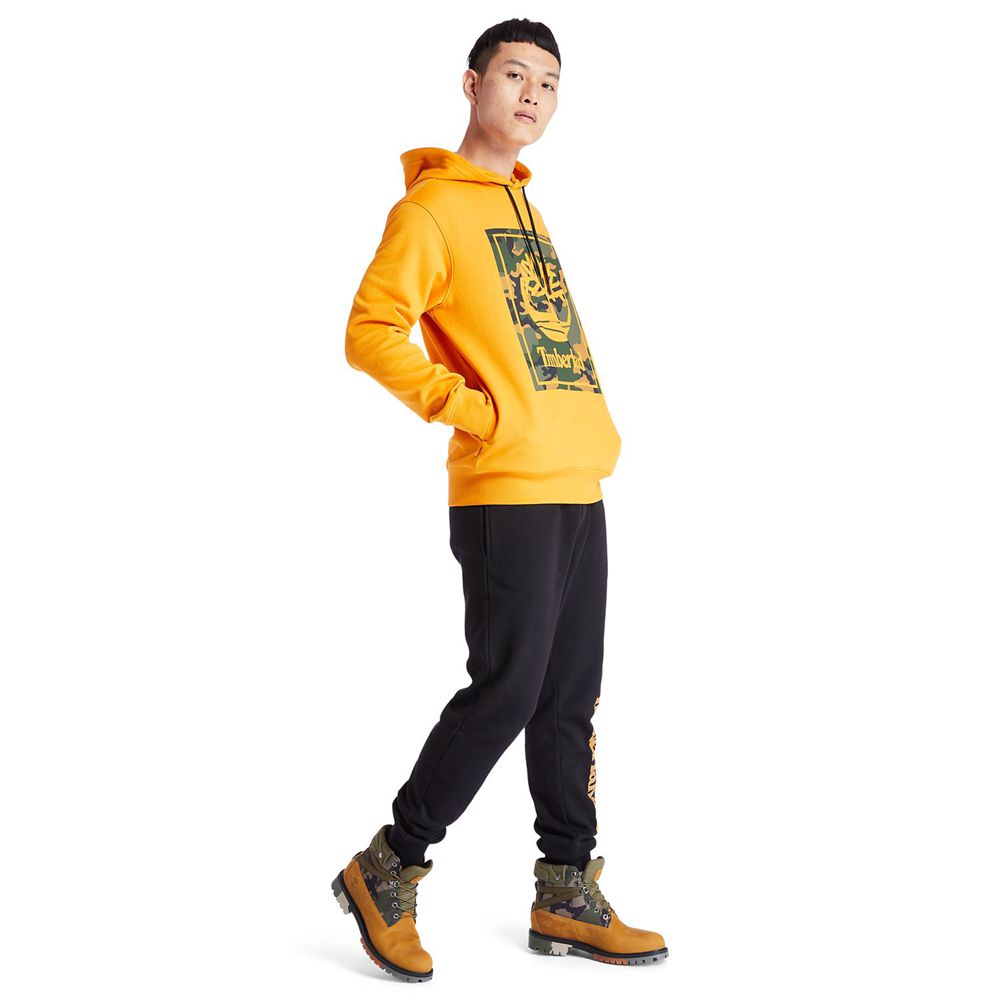 Sudadera Timberland Hombre Camo Tree-Logo Hoodie Naranjas - Chile YKT-427953